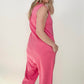 Solid Sleeveless Harem Jumpsuit - Multiple Colors