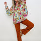 Floral Printed Knit Top