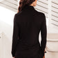 Nivia Draped Turtle Neck Tunic in Black