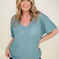 Jacquard Short Sleeve Knit Top