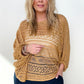 Open Knit Dolman Sleeve Summer Sweater - 2 colors