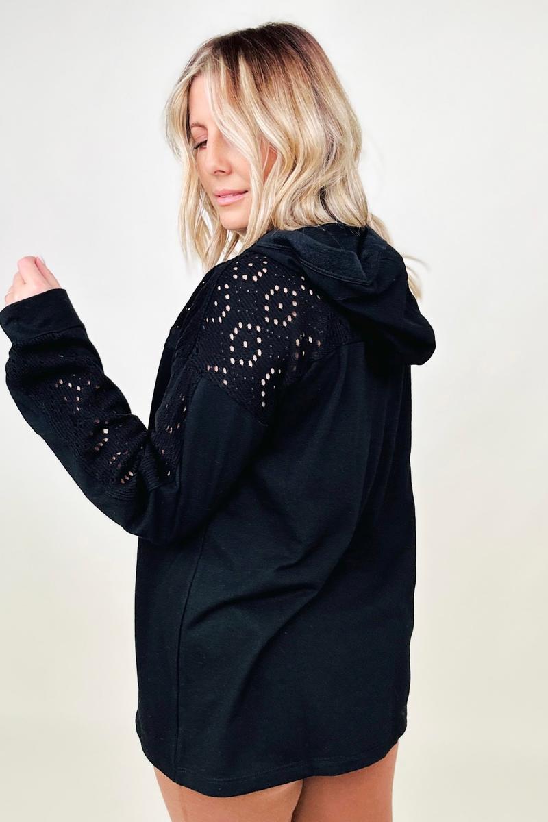 French Terry Top W / Lace Contrast