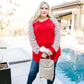 Well-Red Raglan Top