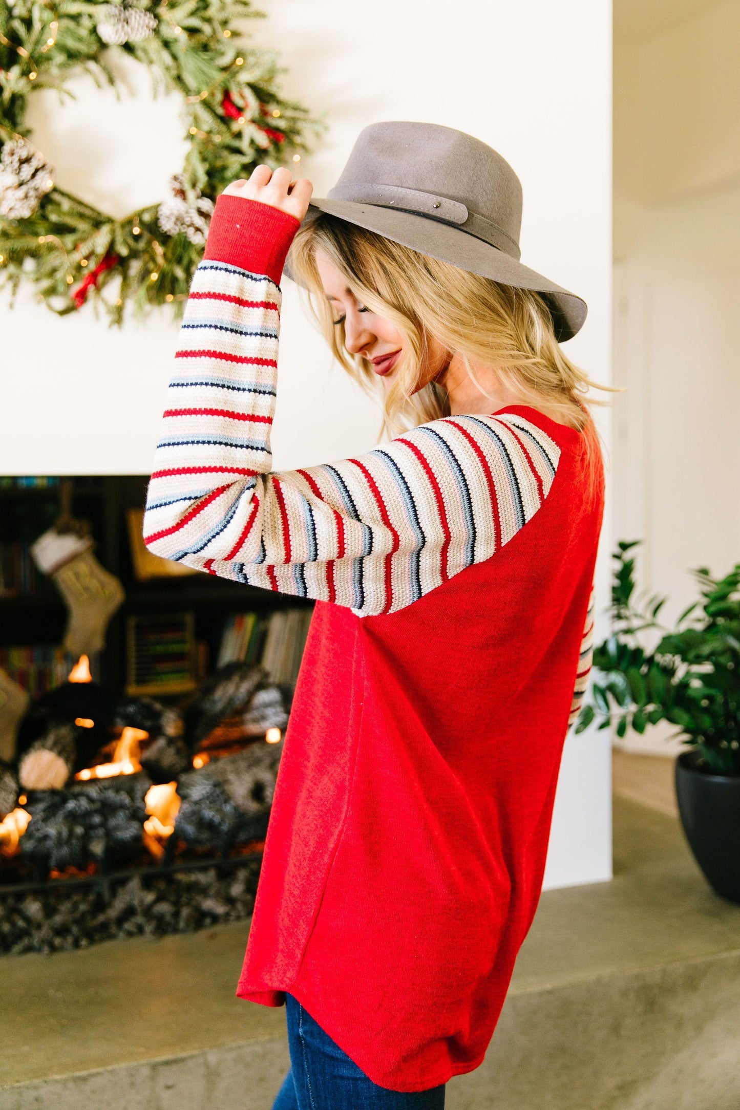 Well-Red Raglan Top