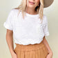 Cropped T-Shirt with Sequin Pocket and Tie Front