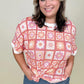 Retro Floral Knit Top