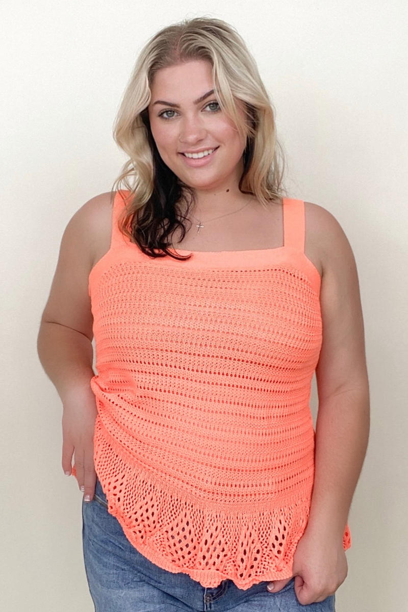 Summer Knit Peplum Tank Top - Multiple Colors