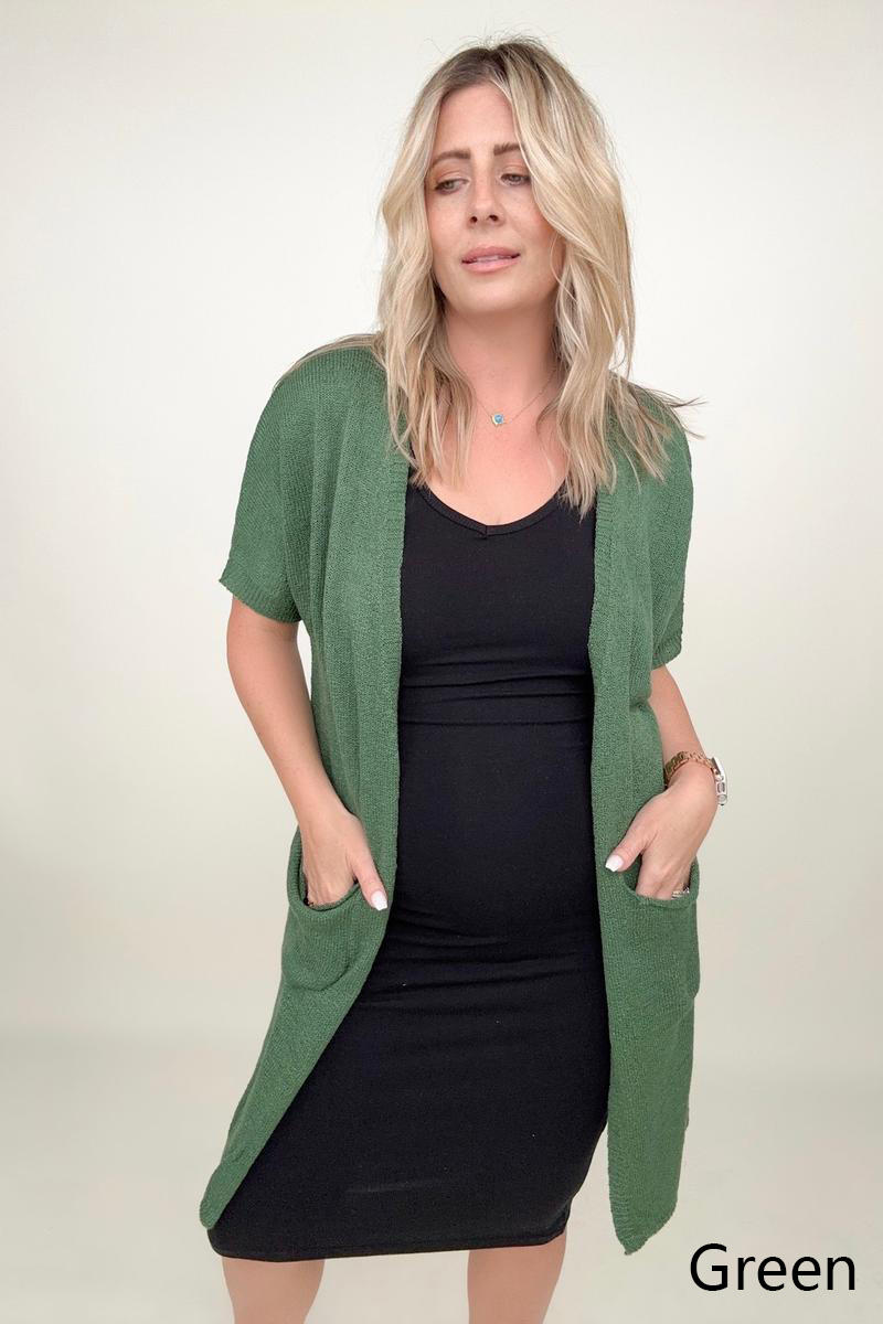 Warm and Cozy Short Sleeve Dolman Cardigan