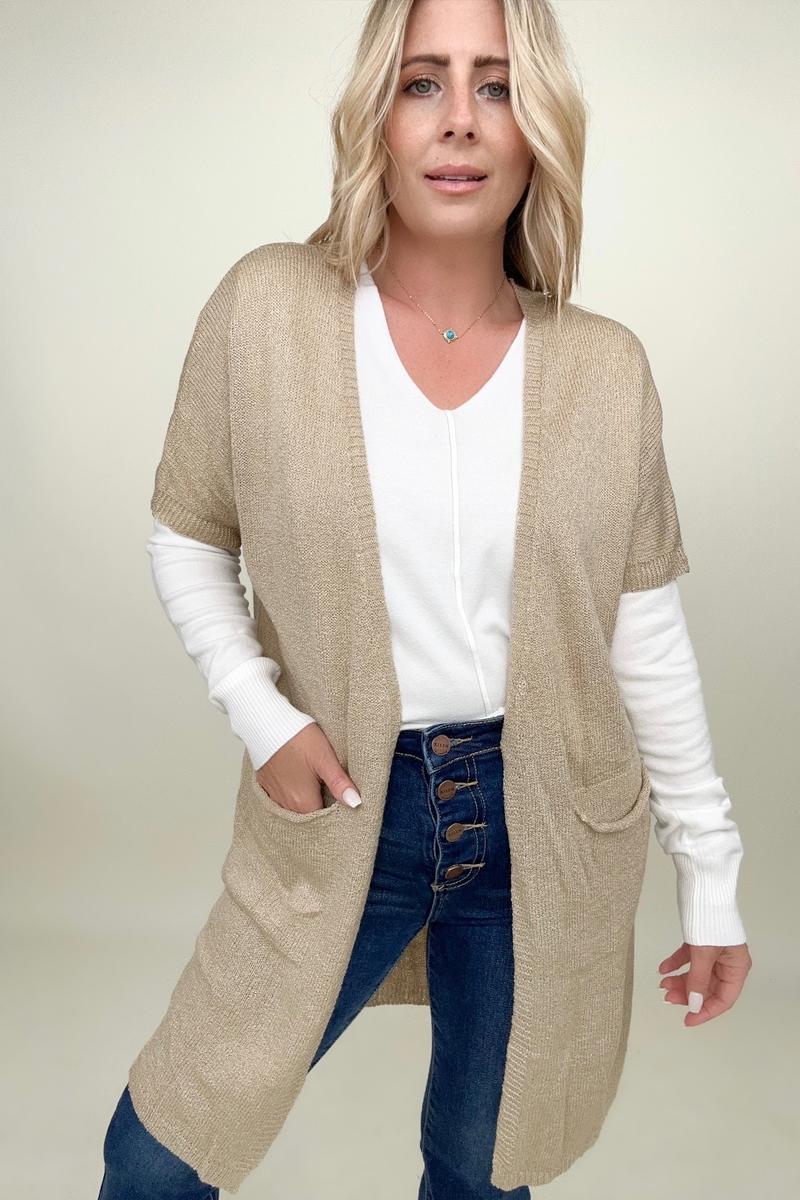 Warm and Cozy Short Sleeve Dolman Cardigan