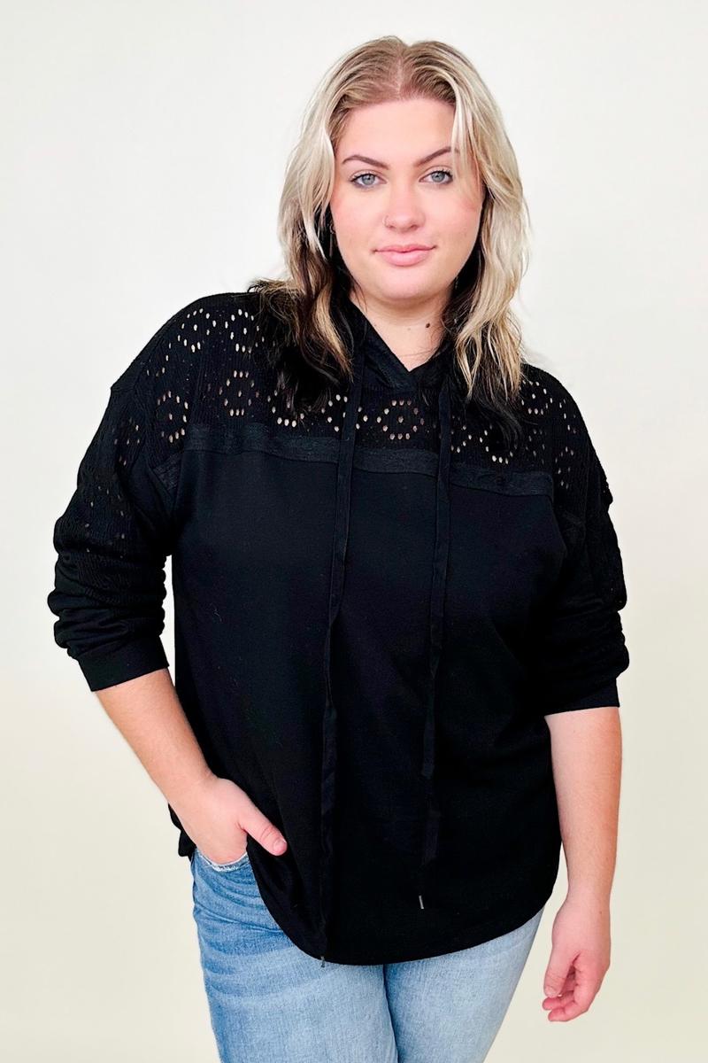 French Terry Top W / Lace Contrast