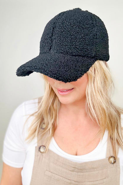 Teddy Fleece Baseball Cap - Multiple colors
