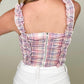 Madras Plaid Cropped Tank Top